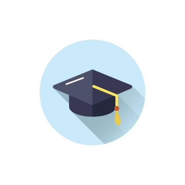 Mezuniyet şapkası, tasarım vektörü çizimi