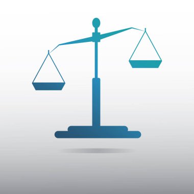 Ölçek simgesi, vektör illüstrasyonu. düz tasarım biçimi