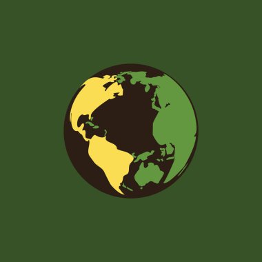 Toprak küresi ikonu. vektör illüstrasyonu