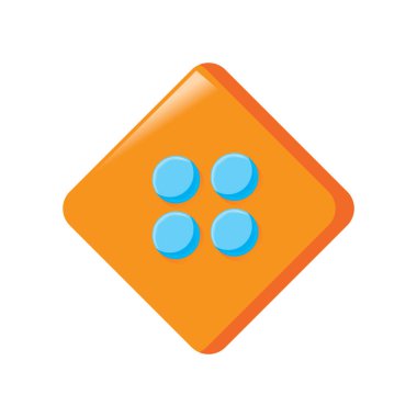 Tek izole edilmiş bulmaca simgesinin vektör çizimi