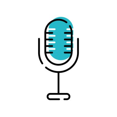 mikrofon simgesi vektör illüstrasyonu