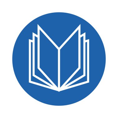 Açık kitap, biçimlendirilmiş vektör illüstrasyonu