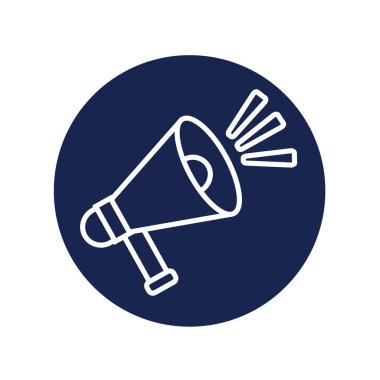 megafon simgesi, vektör illüstrasyonu