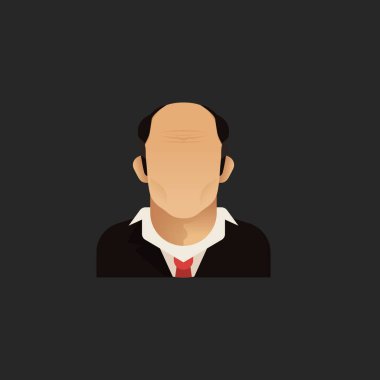 İş adamı avatar simgesi vektör illüstrasyonu