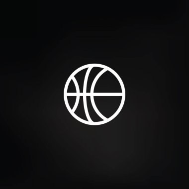 Basketbol topu simgesi, vektör illüstrasyonu
