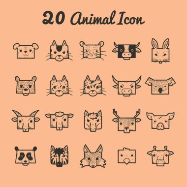 şirin hayvanların vektör kümesi 