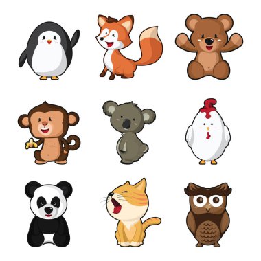 Bir sürü sevimli hayvan.