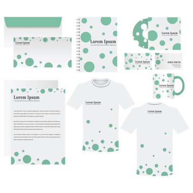 Şirket kimlik unsurları düz simge, vektör illüstrasyonu