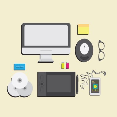 ofis ögesi vektör illüstrasyonu 