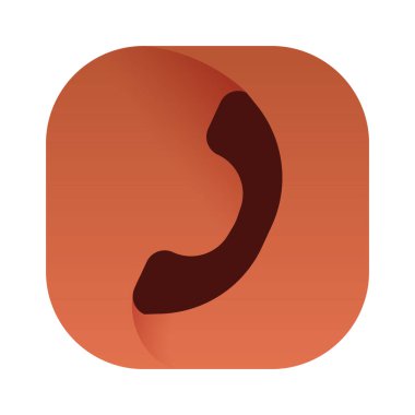 Bir telefon simgesinin vektör illüstrasyonu