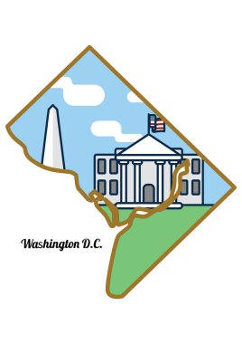 Yunan adasının bir haritasının vektör çizimi