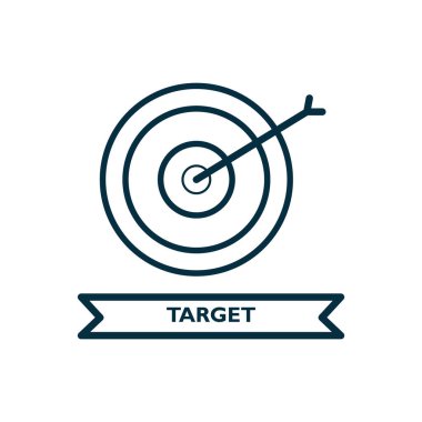 hedef simge, vektör illüstrasyonu
