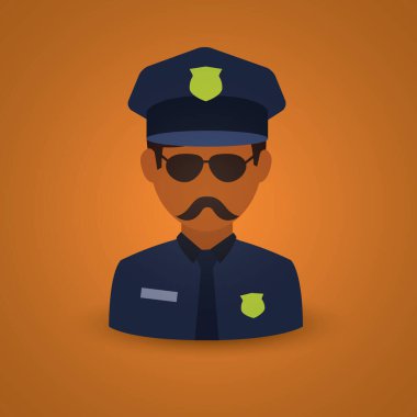 Bir polis memurunun vektör çizimi