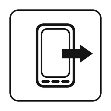 Mobil uygulama düz simgesi, vektör illüstrasyonu