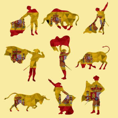 Bir karikatür hayvan takımının vektör çizimi