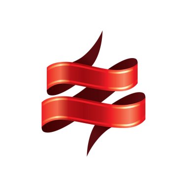 Kurdele pankartı. vektör illüstrasyonu