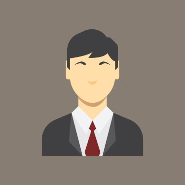 İş adamı düz simgesi, vektör illüstrasyonu