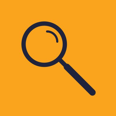 Büyütme cam simgesi, vektör illüstrasyonu