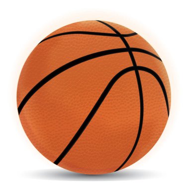 Basketbol ikonu, renkli vektör illüstrasyonu