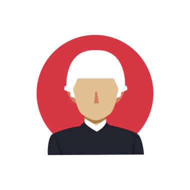 Hakim düz simgesi, vektör illüstrasyonu