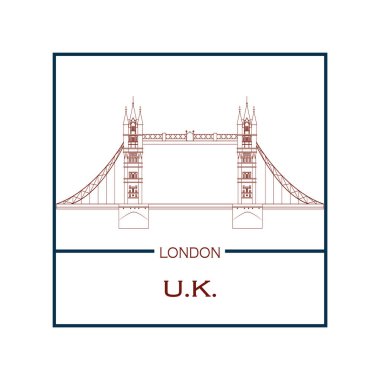 Londra şehrinin silueti beyaz arkaplanda izole edildi