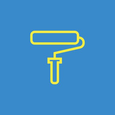 boya silindiri simgesi, vektör illüstrasyonu