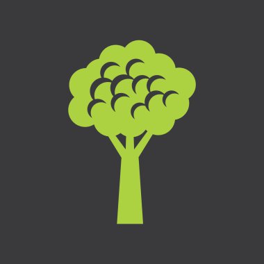 ağaç simgesi vektör illüstrasyonu