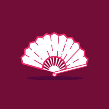 Kağıt fan ikonu. vektör illüstrasyonu