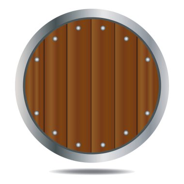 Kalkan düz simgesi, vektör illüstrasyonu