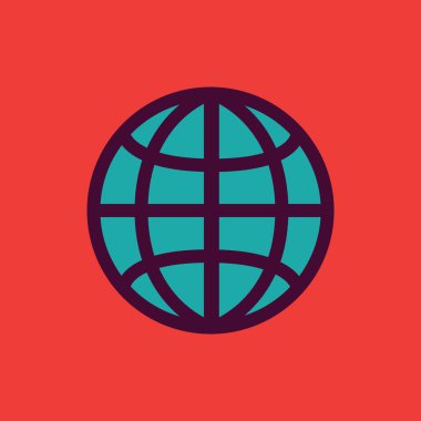 Dünya simgesinin vektör illüstrasyonu