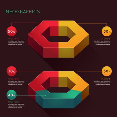 İş sunumları için vektör bilgi şablonları