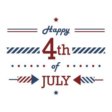 4 Temmuz Bağımsızlık Günü 'nün vektör illüstrasyonu.
