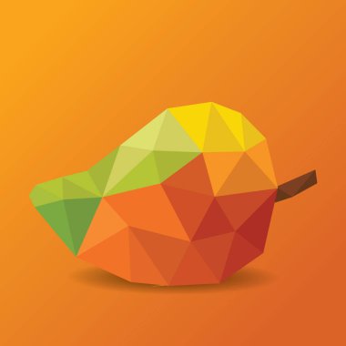 Mango düz simgesi, vektör illüstrasyonu