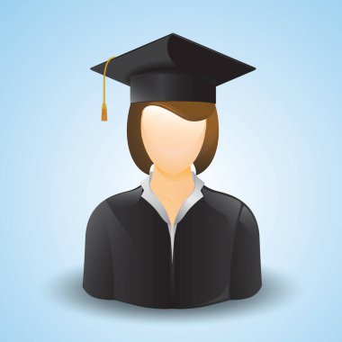mezuniyet öğrencisi, tasarım vektörü illüstrasyonu