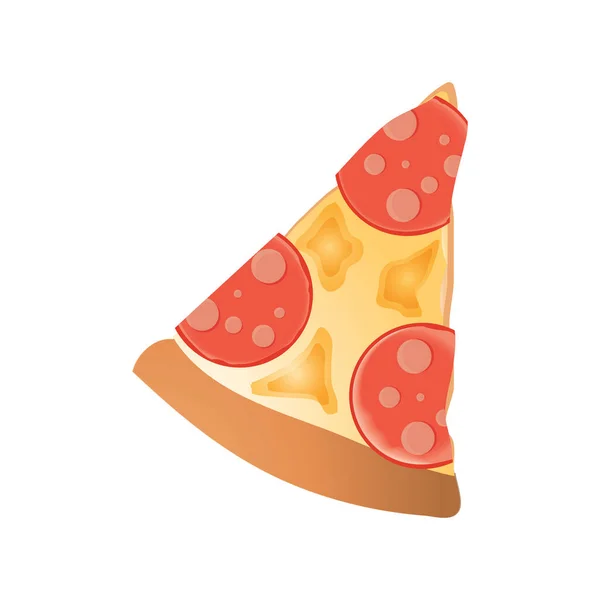 Icono Pizza Ilustración Dibujos Animados Trozo Queso Vector Iconos Para — Vector de stock