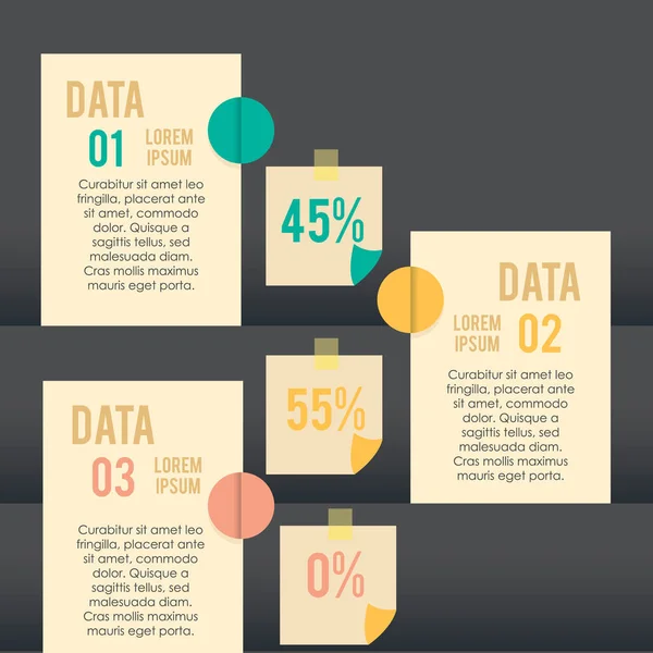 Plantilla Infográfica Ilustración Vectorial — Vector de stock