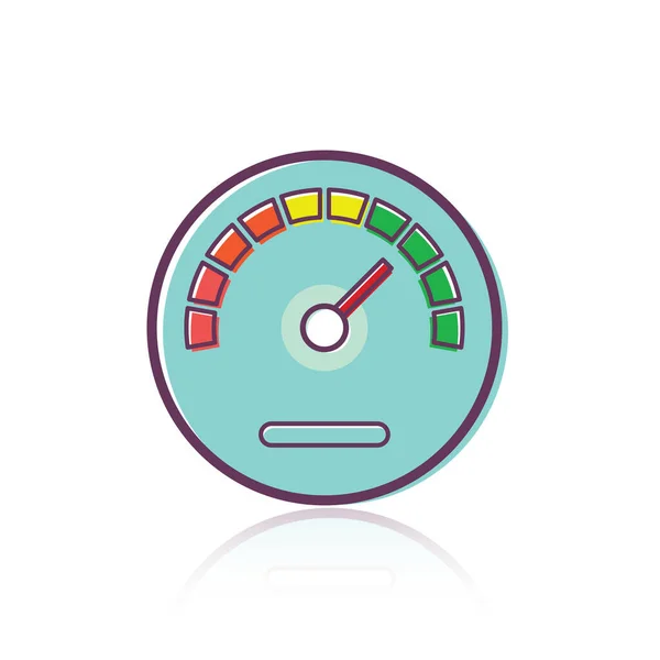 Vector Image Speedometer Chart — Stock Vector