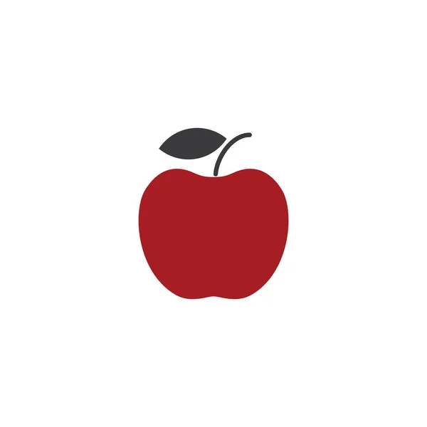 Apfelsymbol Auf Weißem Hintergrund — Stockvektor