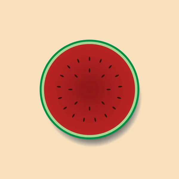 Watermelon Icon Flat Design Style Eps — Stock Vector