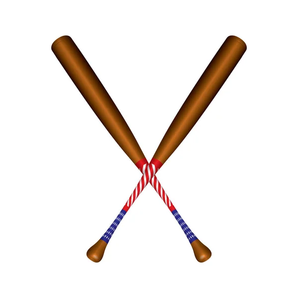 Ikona Baseballu Kolorowy Wektor Ilustracji — Wektor stockowy