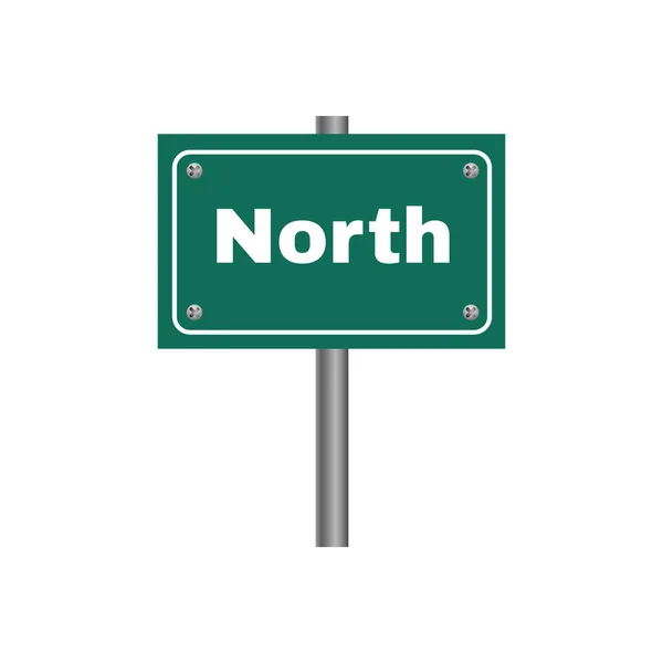 Βόρεια Σημάδι Επίπεδη Εικονίδιο Διανυσματική Απεικόνιση — Διανυσματικό Αρχείο