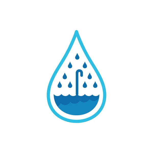 Icono Gota Agua Ilustración Vectorial — Vector de stock