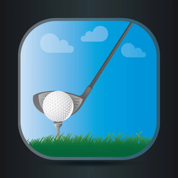 高尔夫球标签 彩色矢量图解 — 图库矢量图片