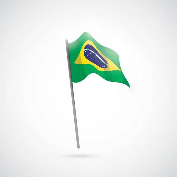 Vektorillustration Der Brasilianischen Flagge — Stockvektor