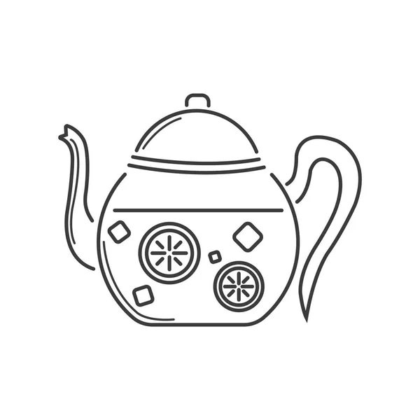 Teapot Vector Illustration Background — 스톡 벡터