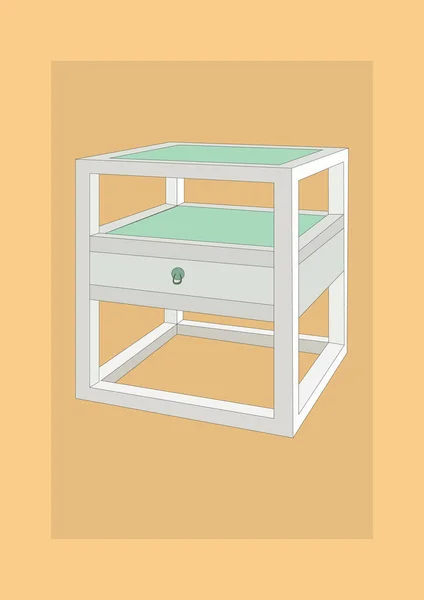 Side Table Design Vector Illustration — 스톡 벡터