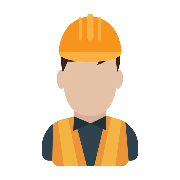 Construction Worker Avatar Icon Vector Illustration Design — Stock Vector