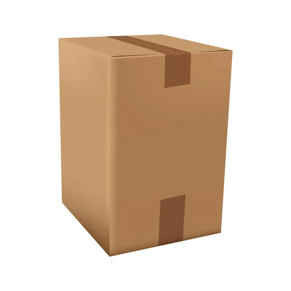 Cardboard Box Design Vector Illustration — Stock Vector