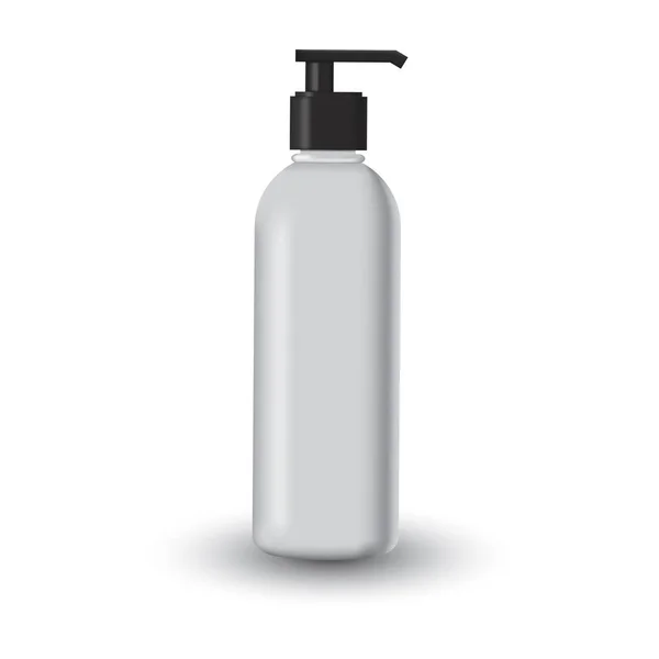 Cosmetic Bottle Isolated White Background — Stock Vector