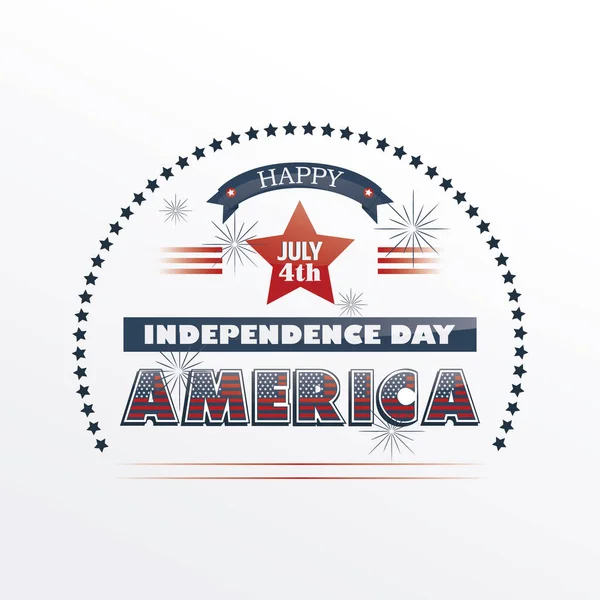 Ilustración Vectorial Diseño Feliz Día Independencia — Vector de stock